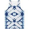 Tie Dye Shibori Pattern Print Men's Tank Top