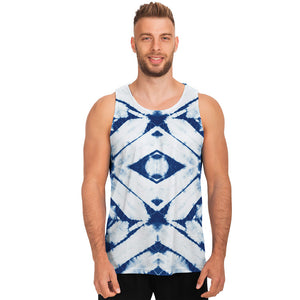 Tie Dye Shibori Pattern Print Men's Tank Top