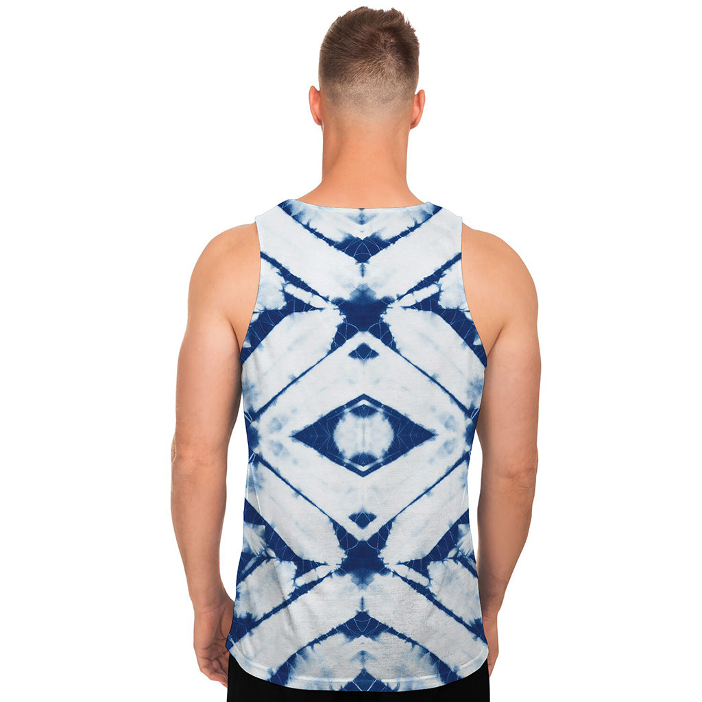 Tie Dye Shibori Pattern Print Men's Tank Top