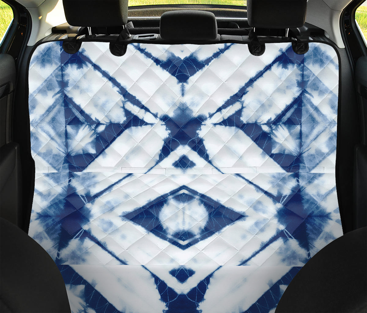 Tie Dye Shibori Pattern Print Pet Car Back Seat Cover