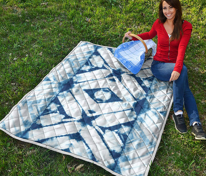 Tie Dye Shibori Pattern Print Quilt