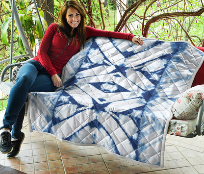 Tie Dye Shibori Pattern Print Quilt