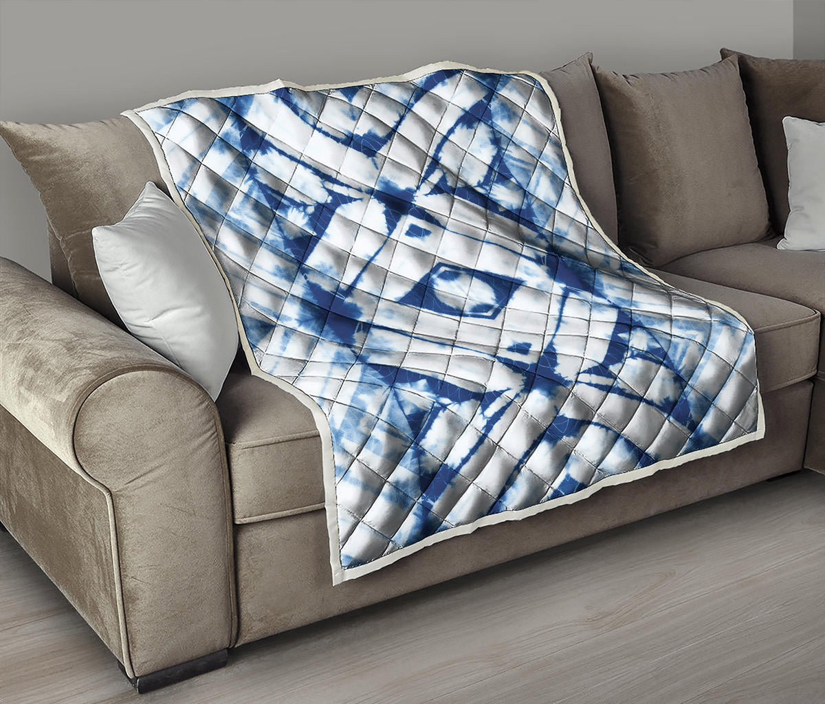 Tie Dye Shibori Pattern Print Quilt