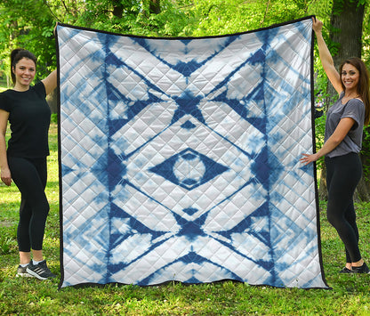 Tie Dye Shibori Pattern Print Quilt