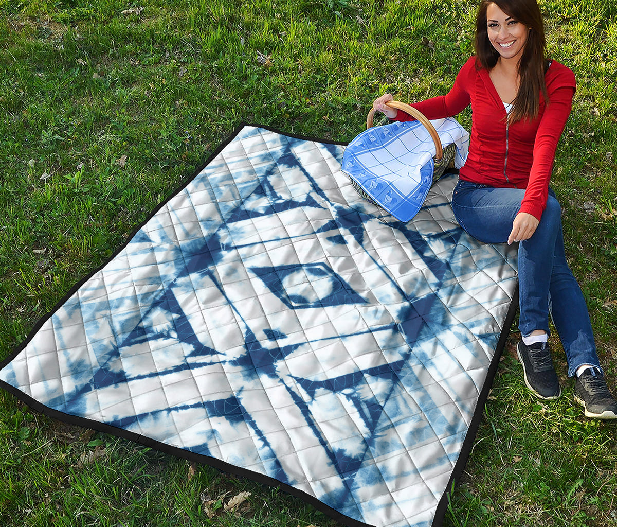 Tie Dye Shibori Pattern Print Quilt