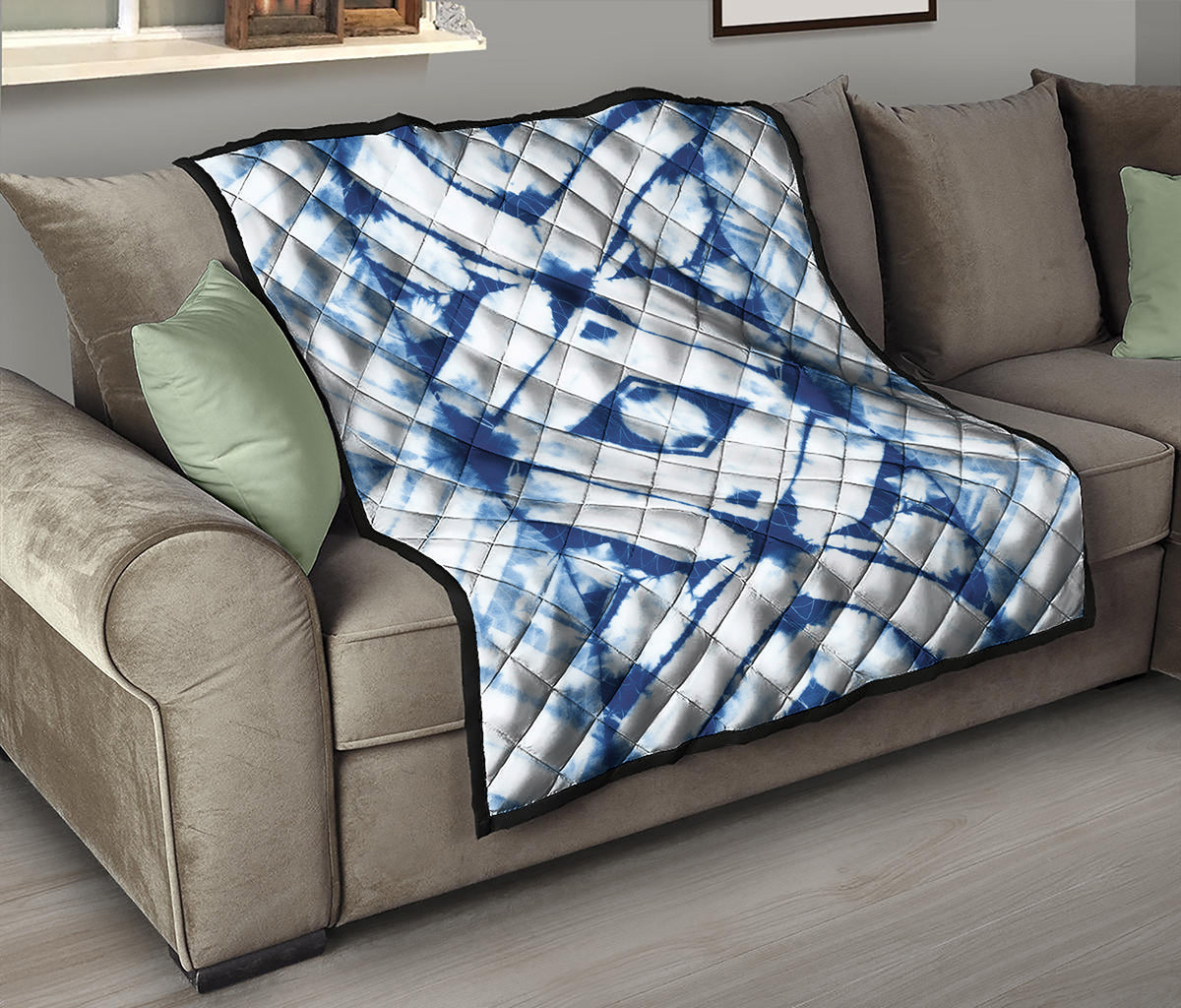 Tie Dye Shibori Pattern Print Quilt