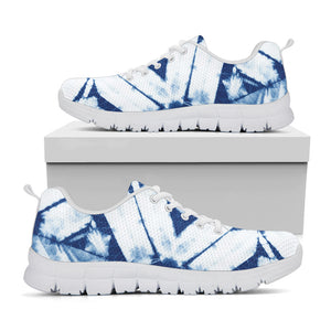 Tie Dye Shibori Pattern Print White Sneakers