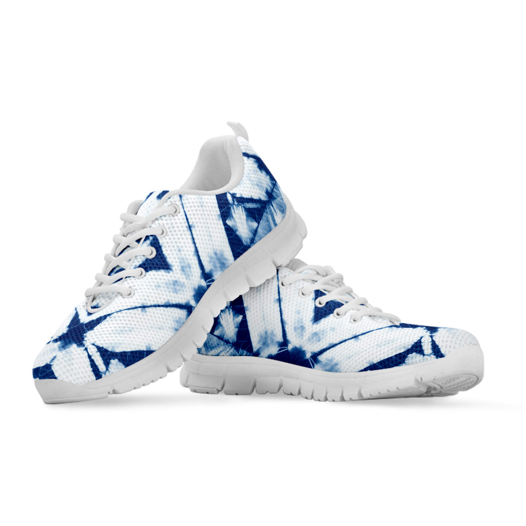 Tie Dye Shibori Pattern Print White Sneakers