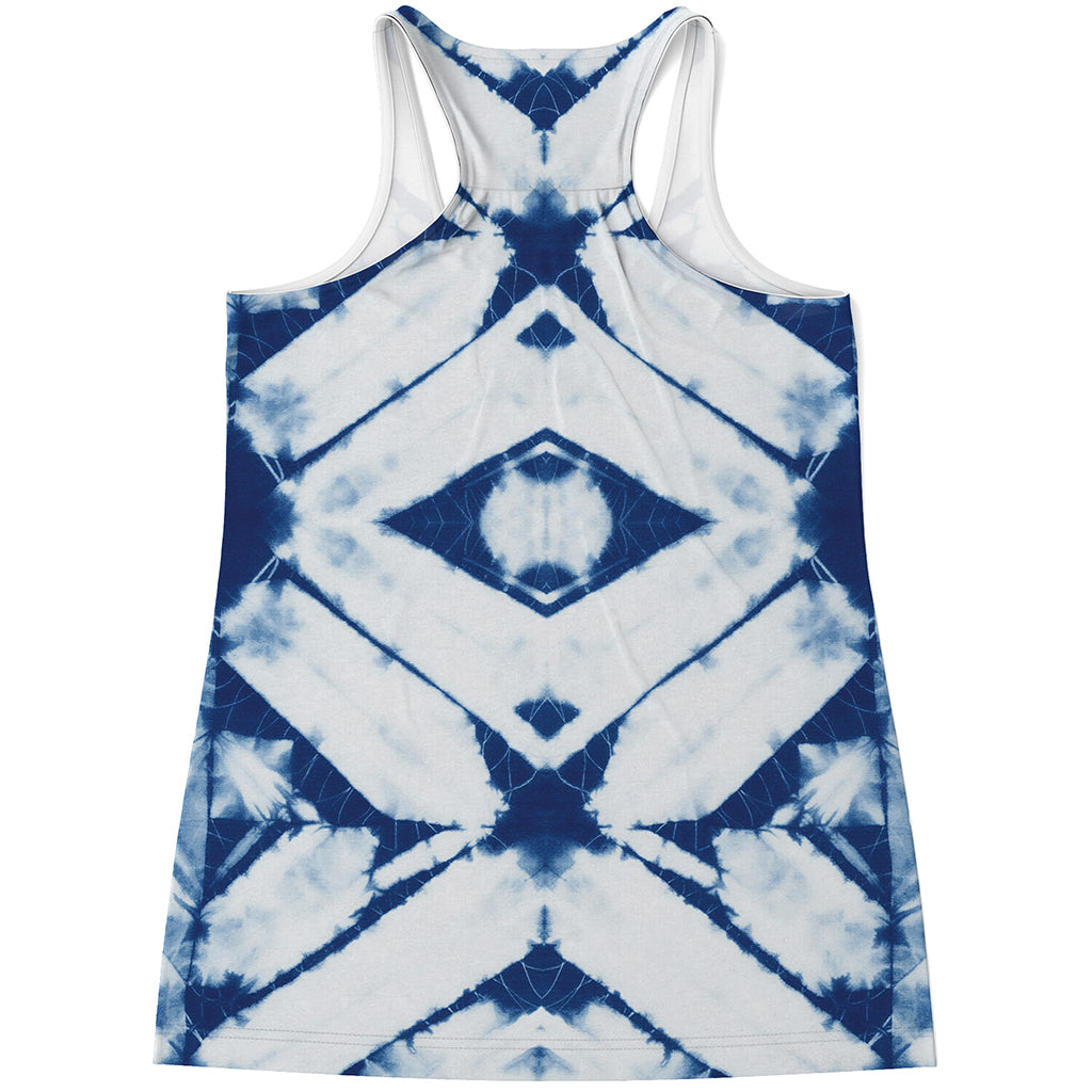 Tie Dye Shibori Pattern Print Women's Racerback Tank Top