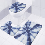 Tie Dye Shibori Print 3 Piece Bath Mat Set