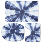 Tie Dye Shibori Print 3 Piece Bath Mat Set