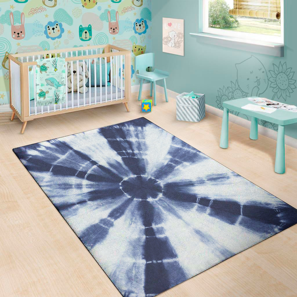 Tie Dye Shibori Print Area Rug