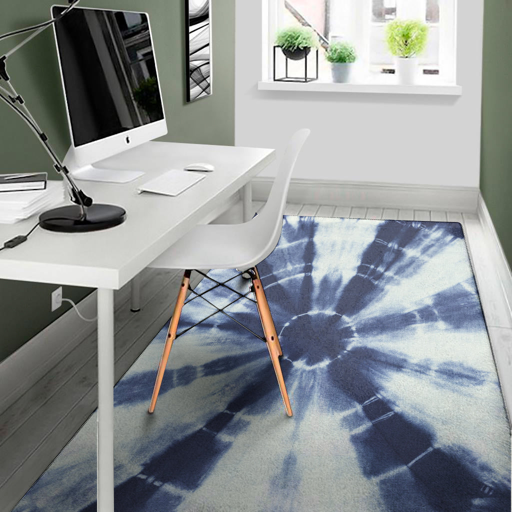 Tie Dye Shibori Print Area Rug