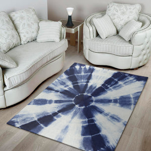 Tie Dye Shibori Print Area Rug