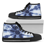 Tie Dye Shibori Print Black High Top Shoes