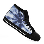 Tie Dye Shibori Print Black High Top Shoes