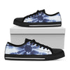 Tie Dye Shibori Print Black Low Top Shoes 