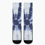 Tie Dye Shibori Print Crew Socks