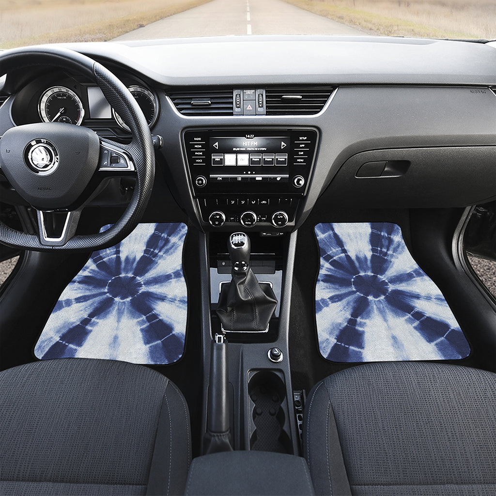 Tie Dye Shibori Print Front and Back Car Floor Mats