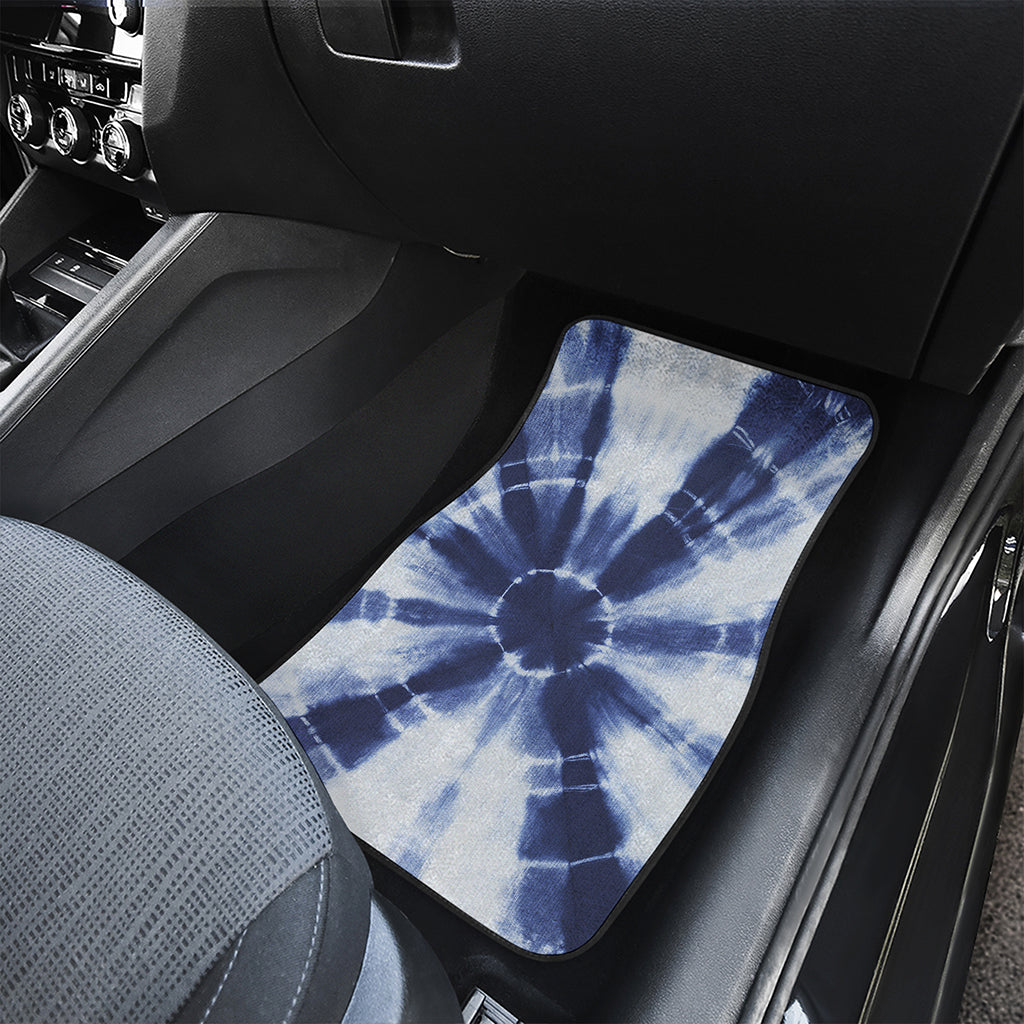 Tie Dye Shibori Print Front and Back Car Floor Mats