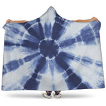 Tie Dye Shibori Print Hooded Blanket