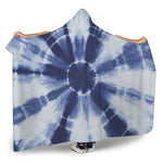Tie Dye Shibori Print Hooded Blanket