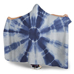 Tie Dye Shibori Print Hooded Blanket