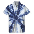 Tie Dye Shibori Print Men's Short Sleeve Shirt