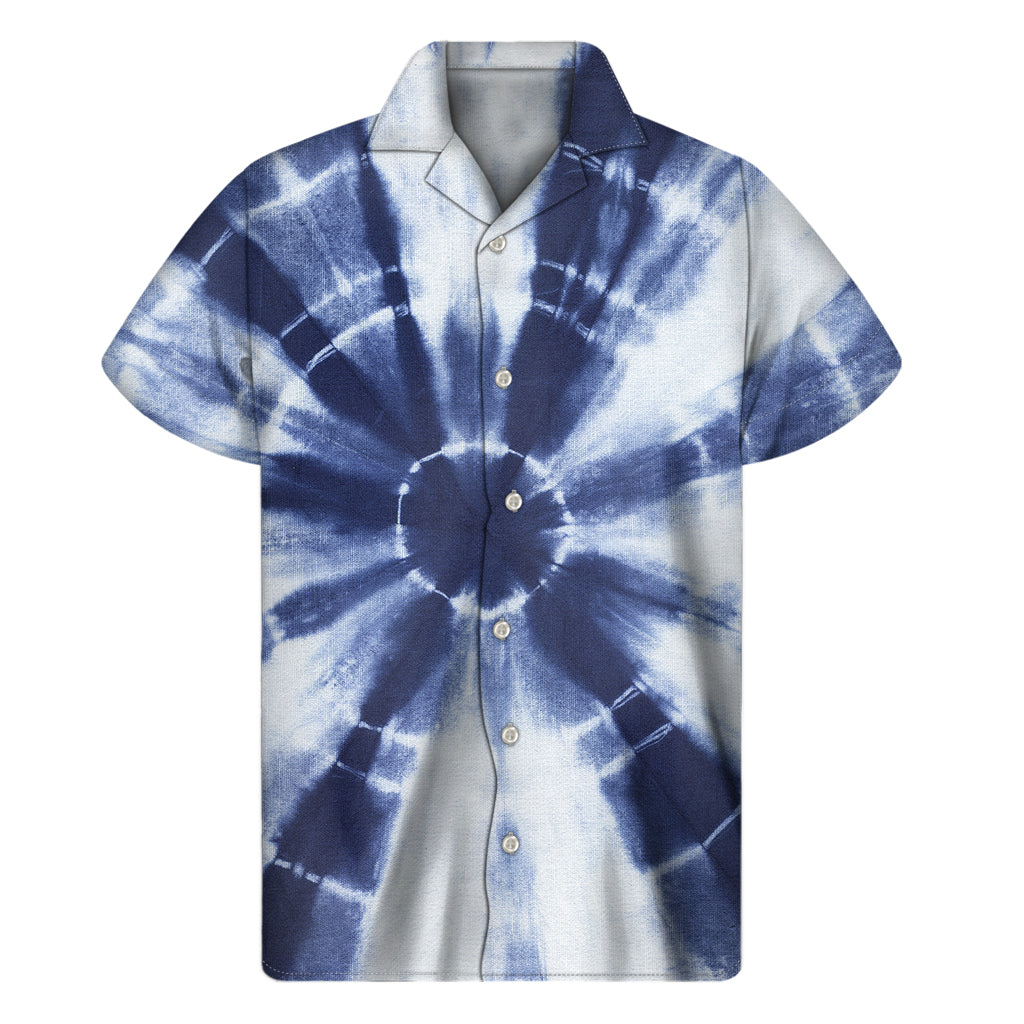 Tie Dye Shibori Print Men's Short Sleeve Shirt