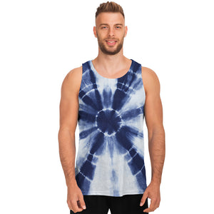 Tie Dye Shibori Print Men's Tank Top