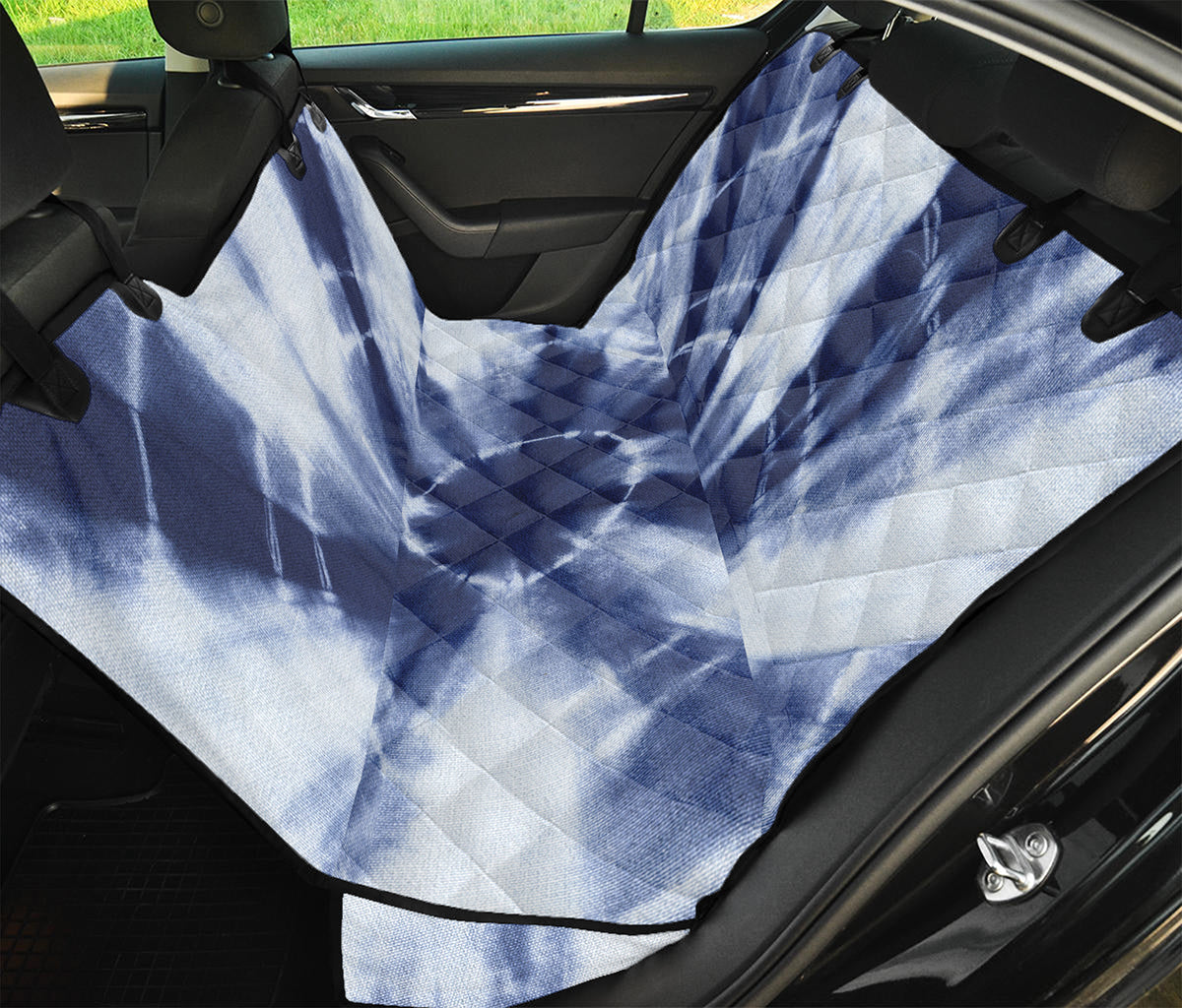 Tie Dye Shibori Print Pet Car Back Seat Cover