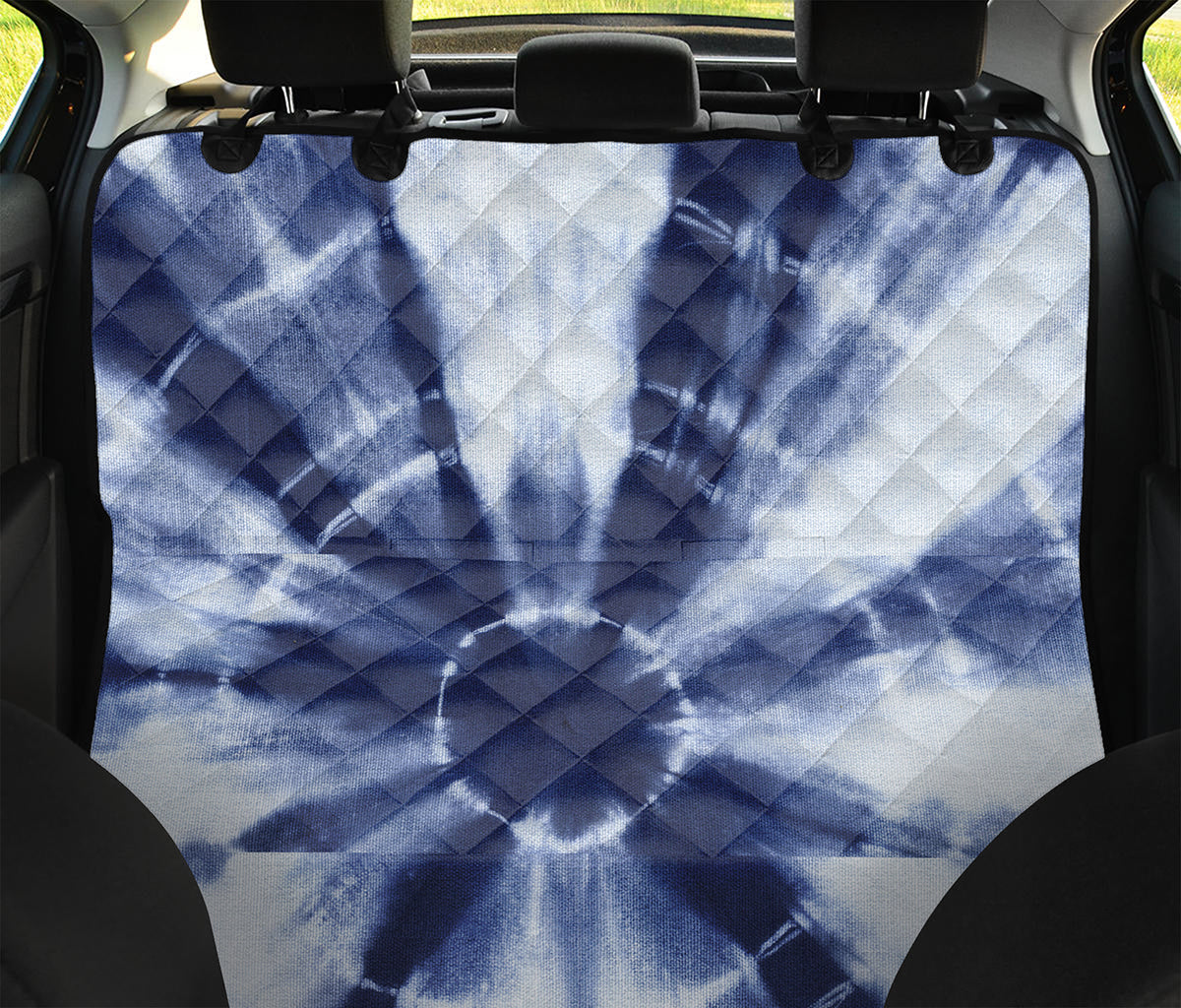 Tie Dye Shibori Print Pet Car Back Seat Cover