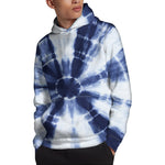 Tie Dye Shibori Print Pullover Hoodie