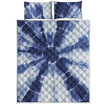 Tie Dye Shibori Print Quilt Bed Set