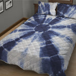 Tie Dye Shibori Print Quilt Bed Set