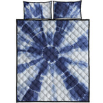 Tie Dye Shibori Print Quilt Bed Set
