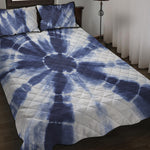 Tie Dye Shibori Print Quilt Bed Set