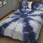 Tie Dye Shibori Print Quilt Bed Set