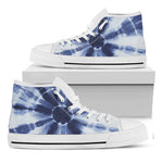 Tie Dye Shibori Print White High Top Shoes