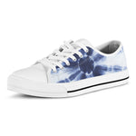 Tie Dye Shibori Print White Low Top Shoes