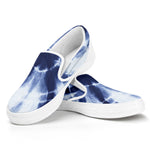 Tie Dye Shibori Print White Slip On Shoes