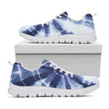Tie Dye Shibori Print White Running Shoes
