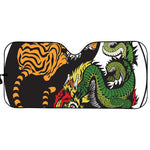 Tiger And Dragon Yin Yang Print Car Sun Shade