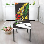 Tiger And Dragon Yin Yang Print Dining Chair Slipcover