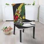 Tiger And Dragon Yin Yang Print Dining Chair Slipcover