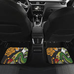 Tiger And Dragon Yin Yang Print Front and Back Car Floor Mats