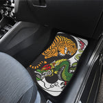 Tiger And Dragon Yin Yang Print Front and Back Car Floor Mats