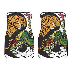Tiger And Dragon Yin Yang Print Front Car Floor Mats