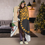 Tiger And Dragon Yin Yang Print Hooded Blanket