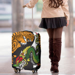 Tiger And Dragon Yin Yang Print Luggage Cover
